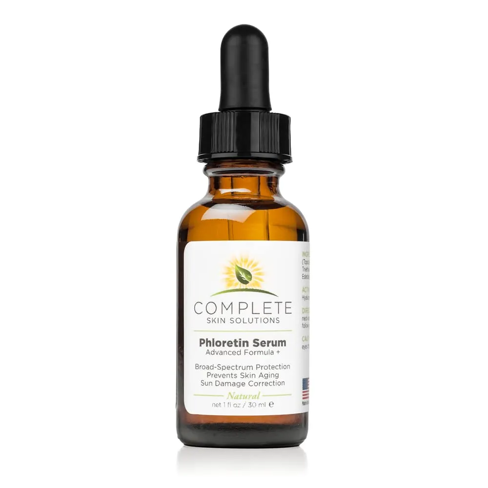 Phloretin Serum Advanced Formula (1 oz) Anti-Aging Compound with Antioxidants, Vitamin C, Ferulic and Hyaluronic Acid Reduces Fine Lines and Age Spots