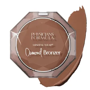 Physicians Formula Mineral Wear®Diamond Bronzer - Creamy Powder-Serum Hybrid, Weightless & Dewy Finish, Minimizes Appearance of Pores & Fine Lines - Deep Bronze Gem