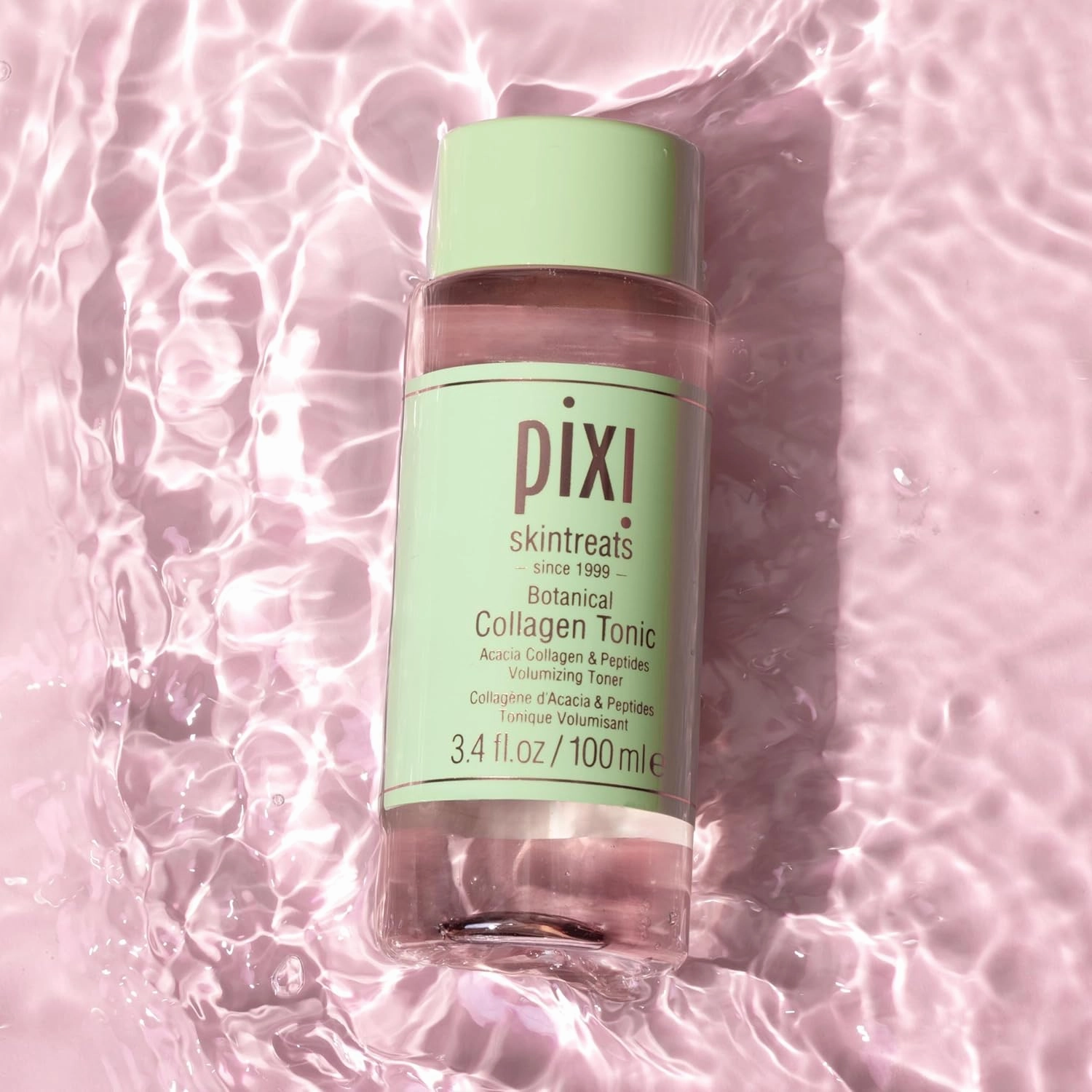 Pixi Botanical Collagen Tonic, Volumizing & Hydrating Toner, Enhanced with Peptides & Botanicals to Firm & Revitalize, Alcohol-Free Daily Moisturizing Toner, 100 ml / 3.4oz