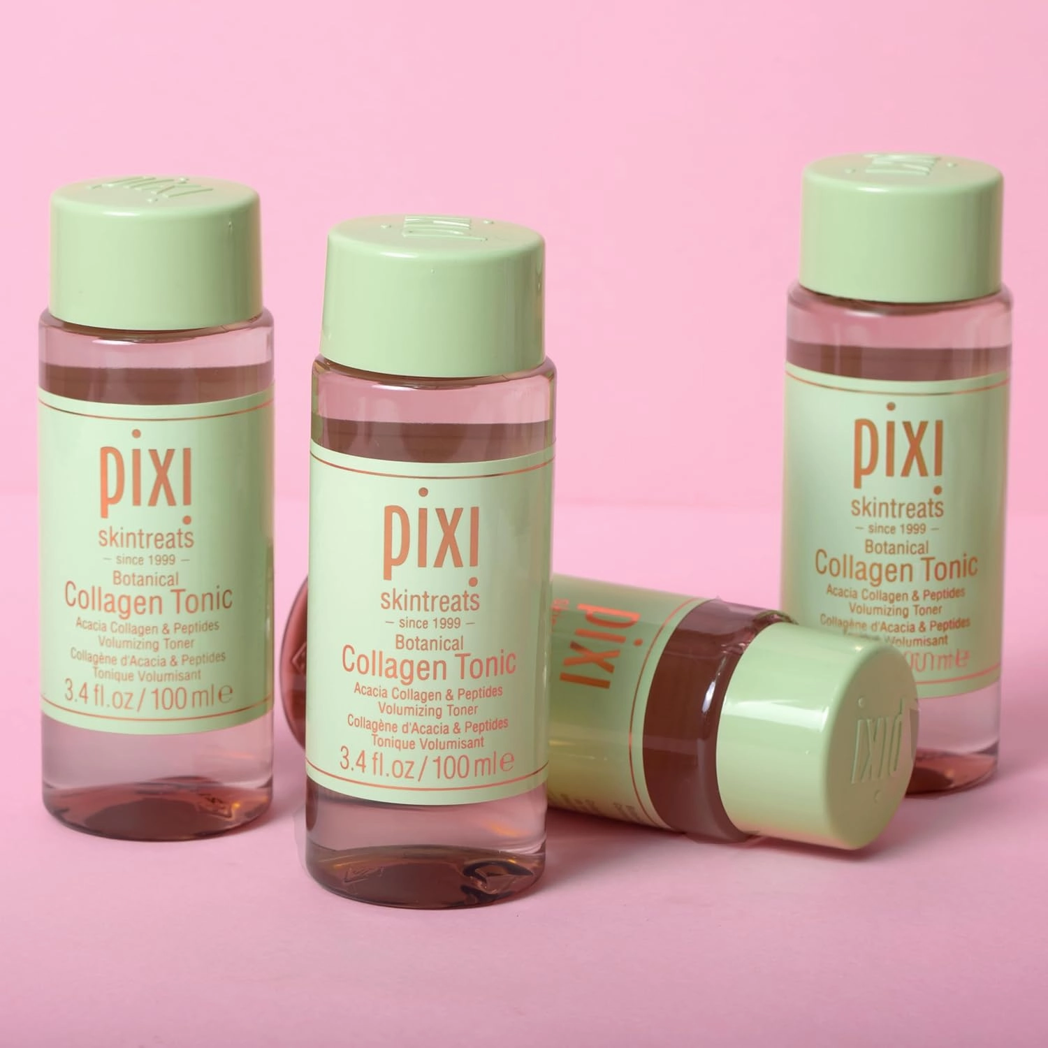 Pixi Botanical Collagen Tonic, Volumizing & Hydrating Toner, Enhanced with Peptides & Botanicals to Firm & Revitalize, Alcohol-Free Daily Moisturizing Toner, 100 ml / 3.4oz