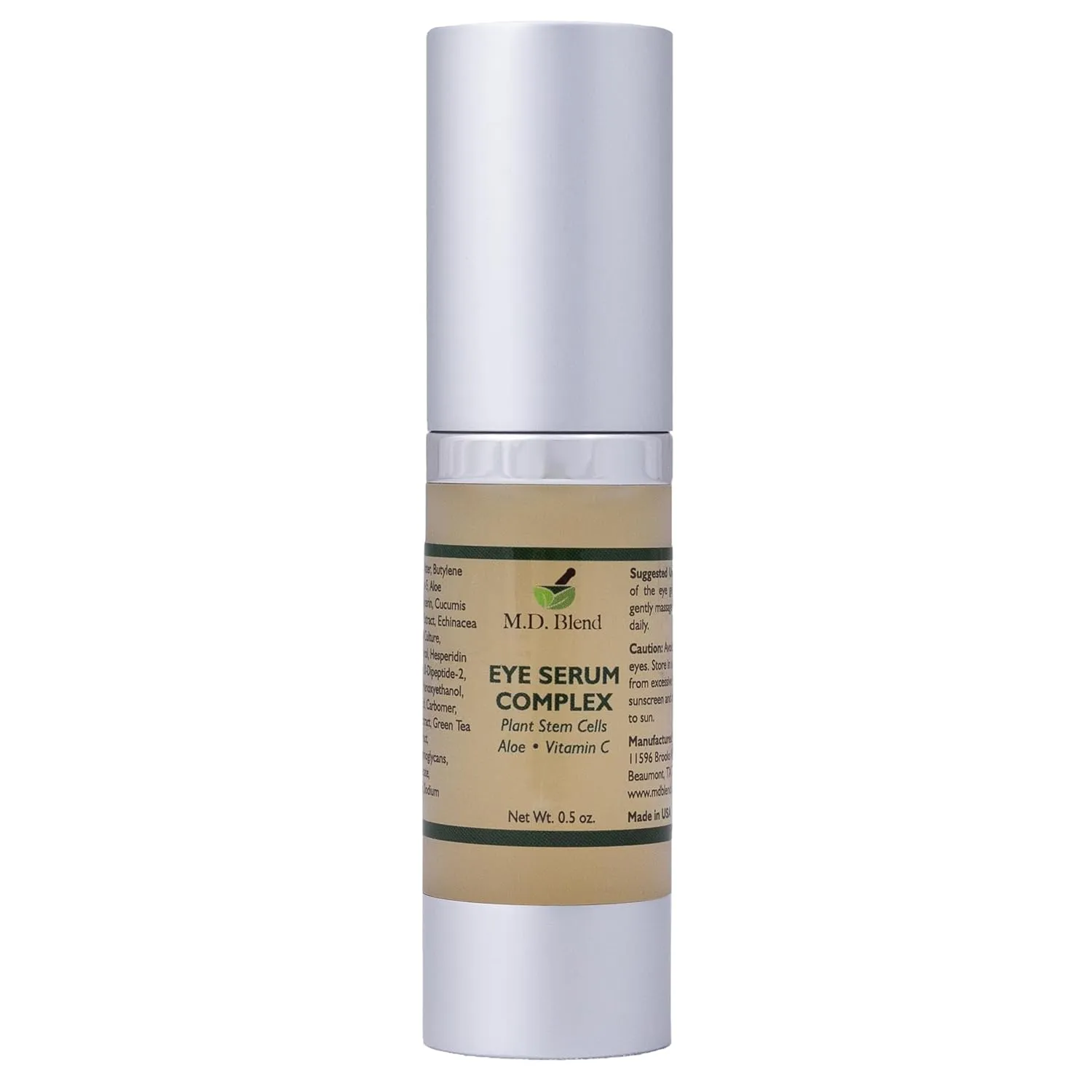 Plant Stem Cell Eye Serum Complex | Aloe Vera, Vitamin C | Hydrating Eye Treatment | Airless Pump - 15ml