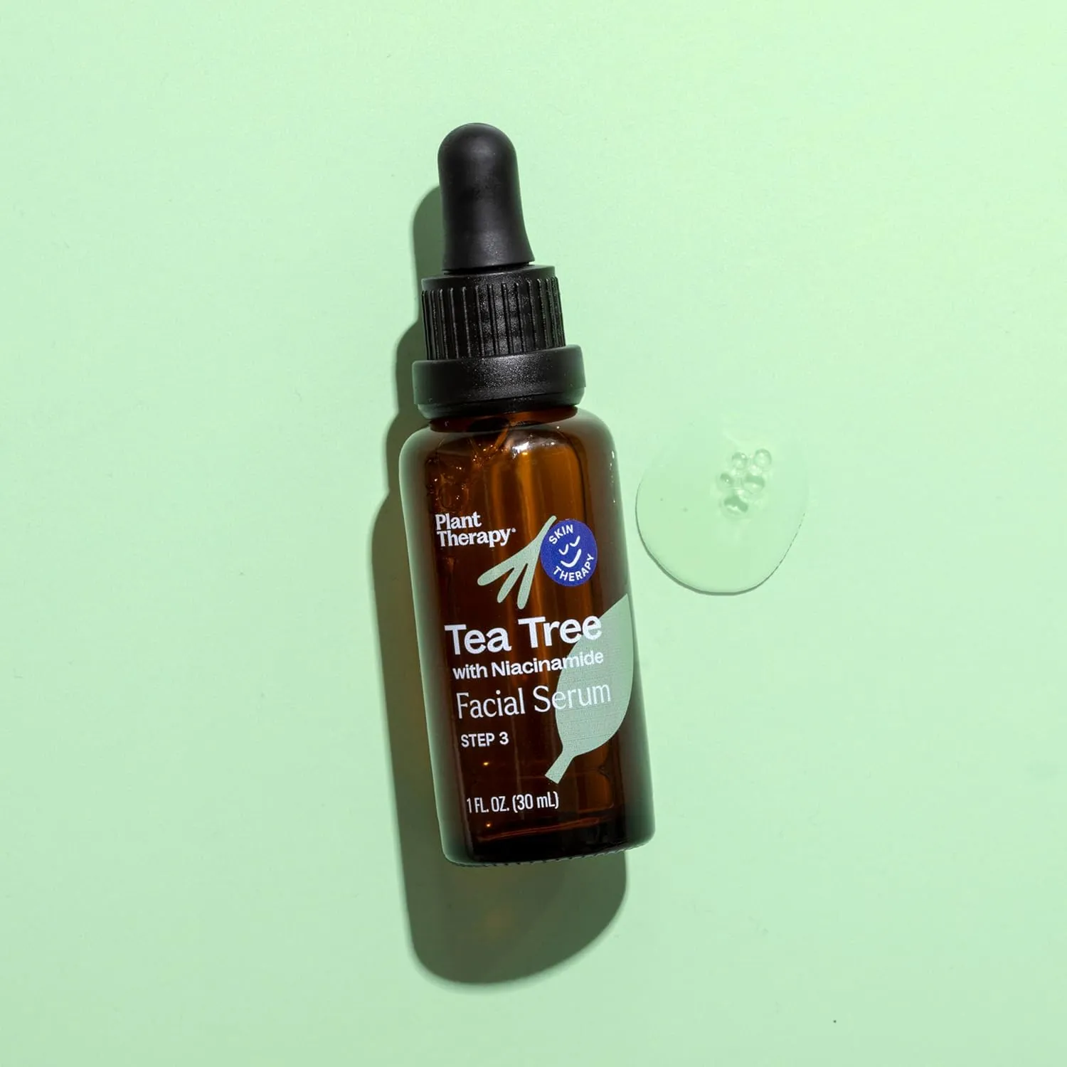 Plant Therapy Tea Tree with Niacinamide Facial Serum 1 oz with Tea Tree Essential Oil, Witch Hazel, and Willow Bark, Excellent for Problem Skin While Creating Healthy, Clear Skin