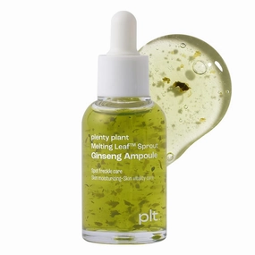 Plentyplant 65.7% Sprout Ginseng | Korean Serum with Melting Sprout Ginseng Leaf | Ginseng Extract Essence with Hyaluronic Acid, Peptides, Niacinamide | Face Serum for relief