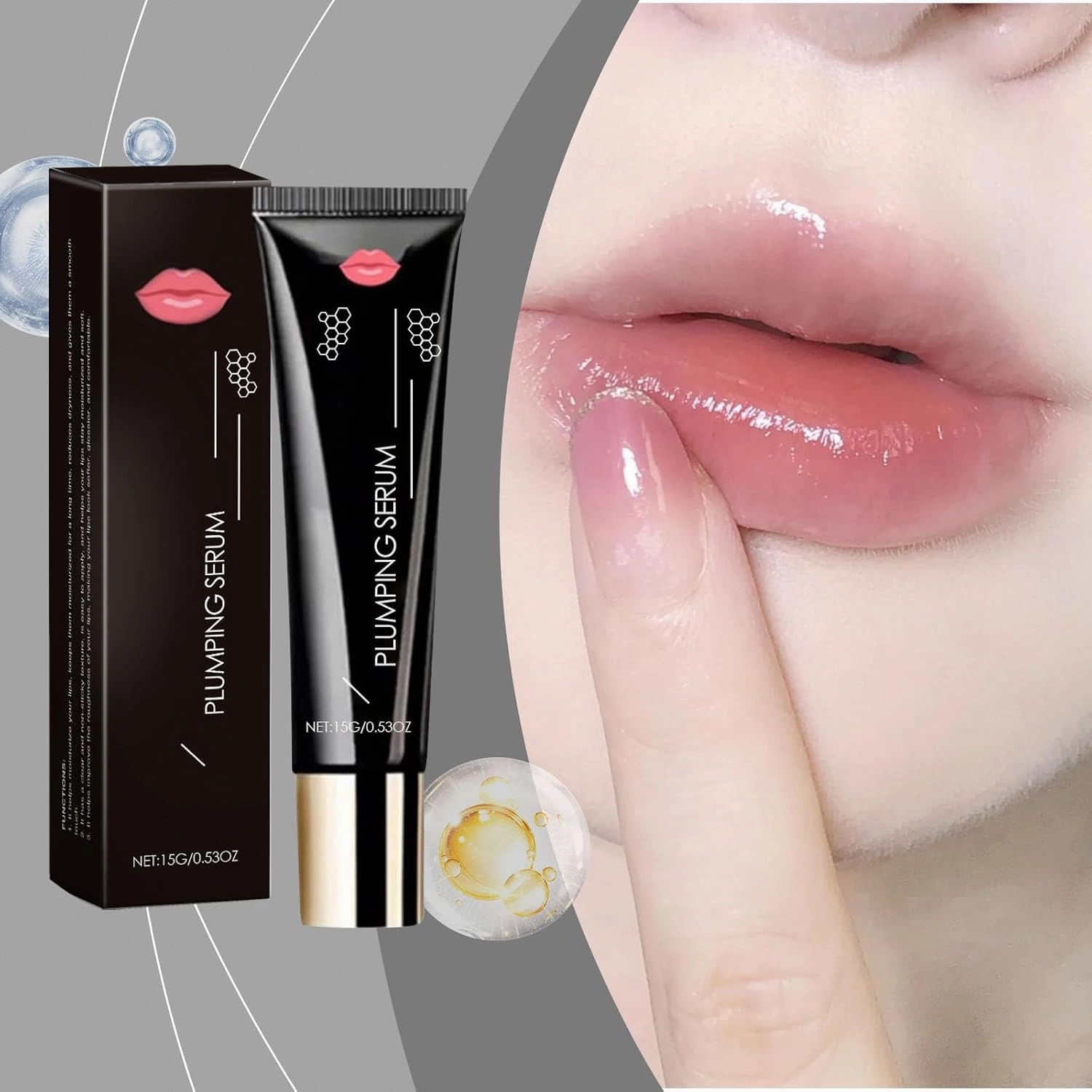 Plumpify Plumping Serum Oil, Plumpify Lip Booster Plumping Serum Oil for Dry Lips, Reduce Fine Moisturizing Nourishing Non-sticky, Increase Lips Elasticity (3)