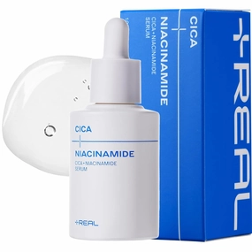 PLUSREAL Cica   Niacinamide Serum, Future-Proof Early Anti-Aging Serum, Korean Skincare｜Early Wrinkle Prevention, Niacinamide, Cruelty Free, Silky Texture｜Vegan, 1.01 fl.oz.