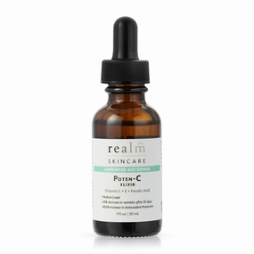 Poten-C Elixir Vitamin CE Ferulic Acid Anti-Aging Face Serum with Hyaluronic Acid, Vitamin C, Vitamin E, Prevents Wrinkles & Fine Lines, Reverts Sun Damage, 1 Oz / 30 Ml
