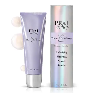 PRAI Beauty Ageless Throat & Decolletage Serum for Instantly Ageless Neck | Neck Firming and Tightening Serum | Anti-Aging Serum that Shields Skin from Damage and Improves Skin Tone   Colour | 4 Oz