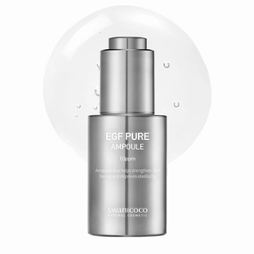Pregnancy Safe EGF Pure 10 PPM Ampoule, Improve Skin Elasticity, Strengthen Skin Barrier, Lightweight Anti Aging Firming Wrinkle Serum Korean Skincare Postpartum Care 30ml 1 Fl Oz