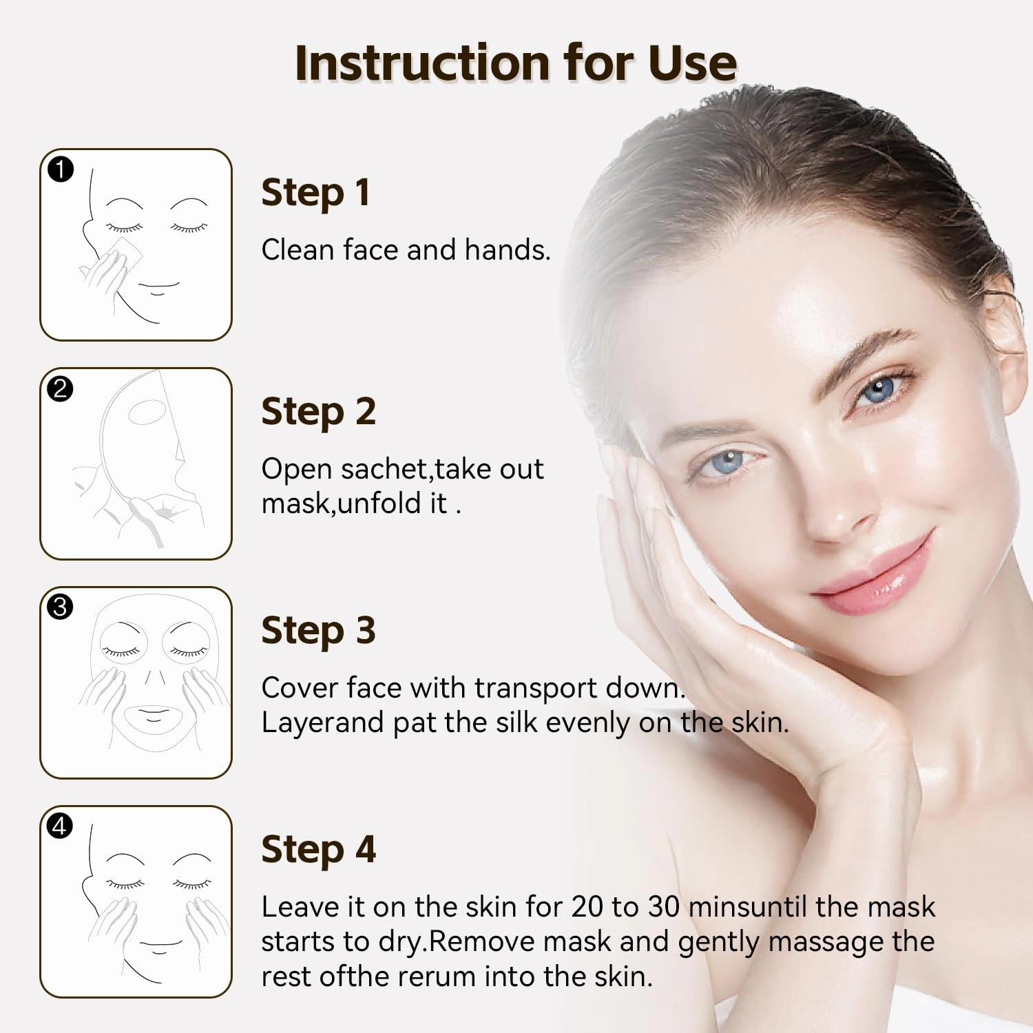 Premium Bio-Collagen Real Deep Face Mask, Even Skin Tone, Pore Minimizing, Elasticity Firming Moisturizing Facial Mask Korean Skin Care 30g*10ea