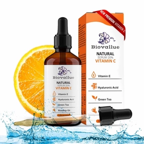 PREMIUM HYALURONIC SERUM 100ML   VITAMIN A   VITAMIN C   VITAMIN E - ALOE VERA - JOJOBA OIL   ROSE HIP OIL WITH ORGANIC INGREDIENTS.