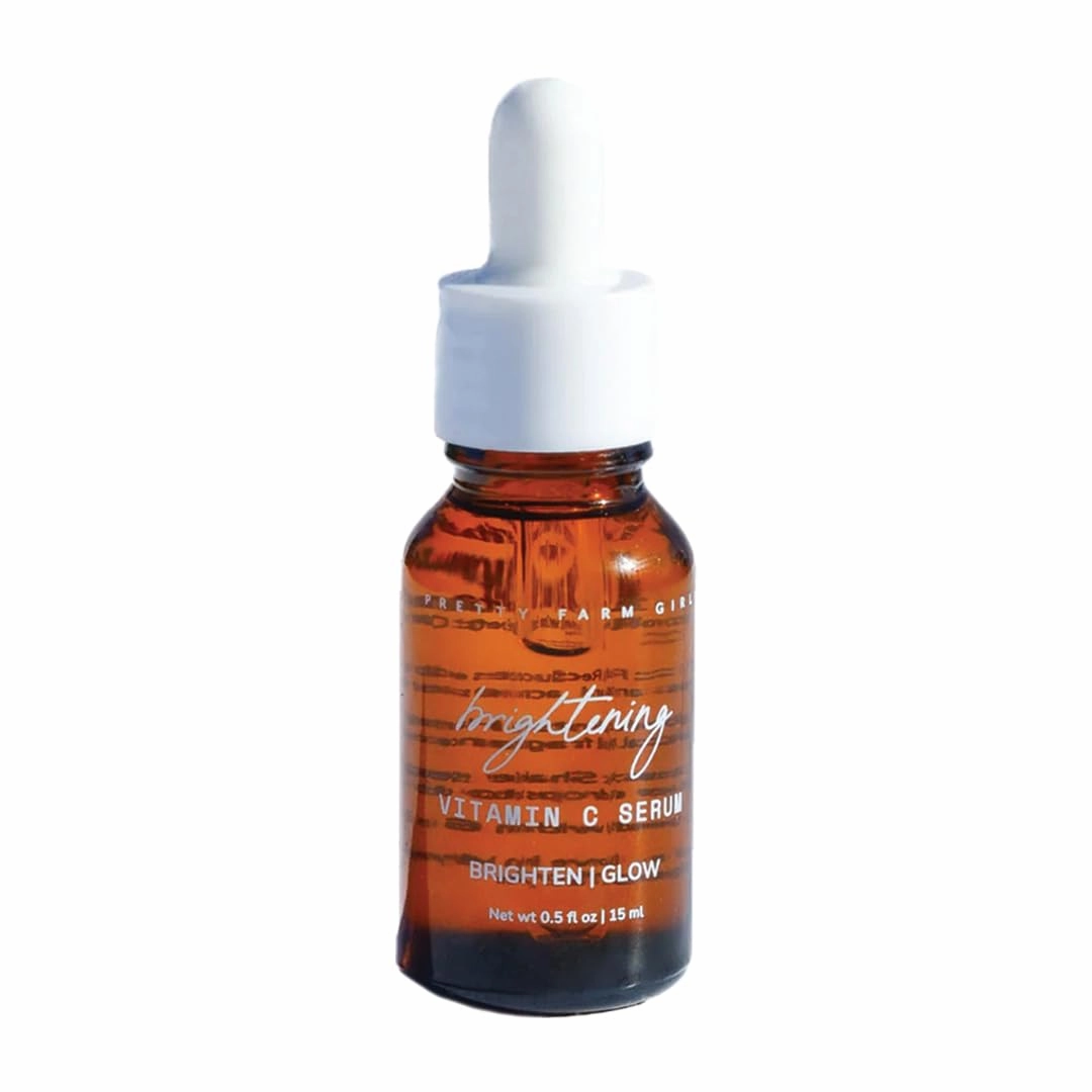 Pretty farm girl Vitamin C Serum - Brighten & Glow - For Age Spots, Acne Marks, and Dark Skin Spots - All Skin Types - Facial Use - 0.5 oz