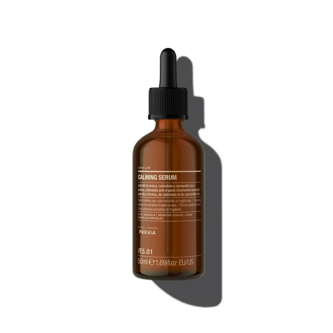 PREVIA Calming Serum | Extra Life - The Virtuous Scalp Ritual | Soothing Sensitive Scalps | Anti-Aging with Arnica Chamomile, Calendula & Aloe | Vegan, Cruelty-Free & Sulfate-Free | 1.69 oz