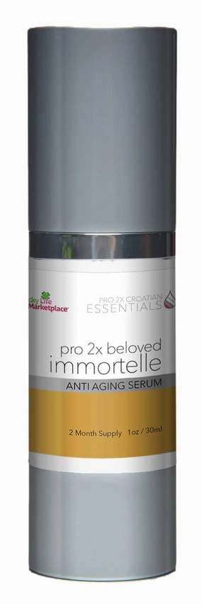Pro 2x Beloved Immortelle Serum - Anti Aging Serum - 2 Month Supply - Alpha Hydroxy Acid Serum with Aloe - Help Tighten Skin & Fade Dark Circles - Improve Wrinkles - Promote Collagen Production