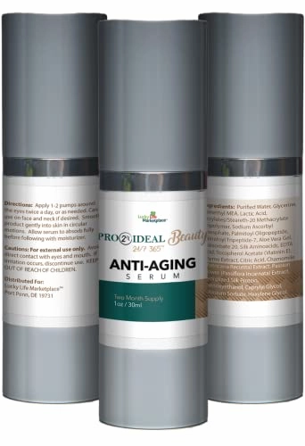 Pro 2x Ideal Beauty Wrinkle Serum - Anti Aging Serum - 2 Month Supply - Resurfacing & Brightening Serum - Vitamin C & AHA - Reduce Appearance of Wrinkles, Age Spots, & Pores - Aid Collagen Production