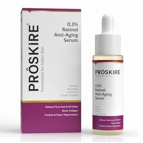 Pro-skire 0.3% Retinol Face Serum for Anti-Aging, Fine Lines, Wrinkles & Youthful Skin (30 ml)