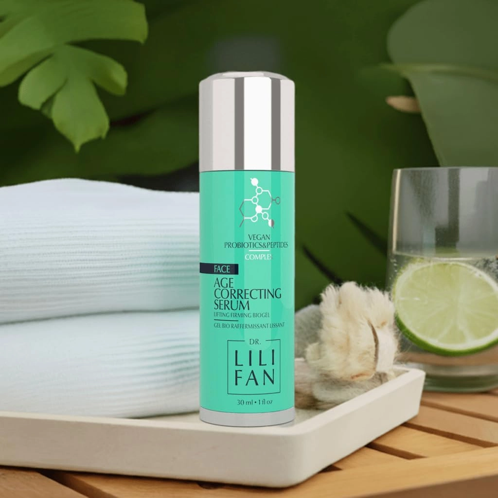 Probiotic Age-Correcting Serum. Plumps Fine Lines and Tightens Loose Skin. Blended with Peptides and Probiotics to Deliver Firmer Texture and a More Even-Toned Complexion. 1 fl oz