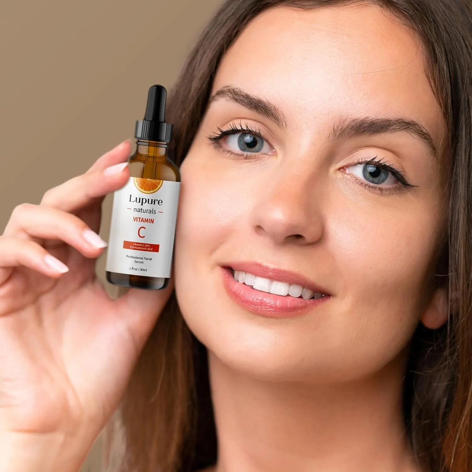 Professional Vitamin C Face Serum 20%, Anti Aging Facial Super Vit C Serum with Ascorbic Acid Hyaluronic Acid & Vitamin E for Dark Spots, Skin Care, Christmas Gift & Stocking | 1 Fl. Oz