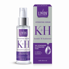 Professional Hydrating Serum for Women & Men | With Keratin, Hyaluronic & Olive Oil | For Stronger, Hydrated & Frizz-free Hair | No Paraben, Sulphate or Mineral Oil | All Hair Types | 100ml