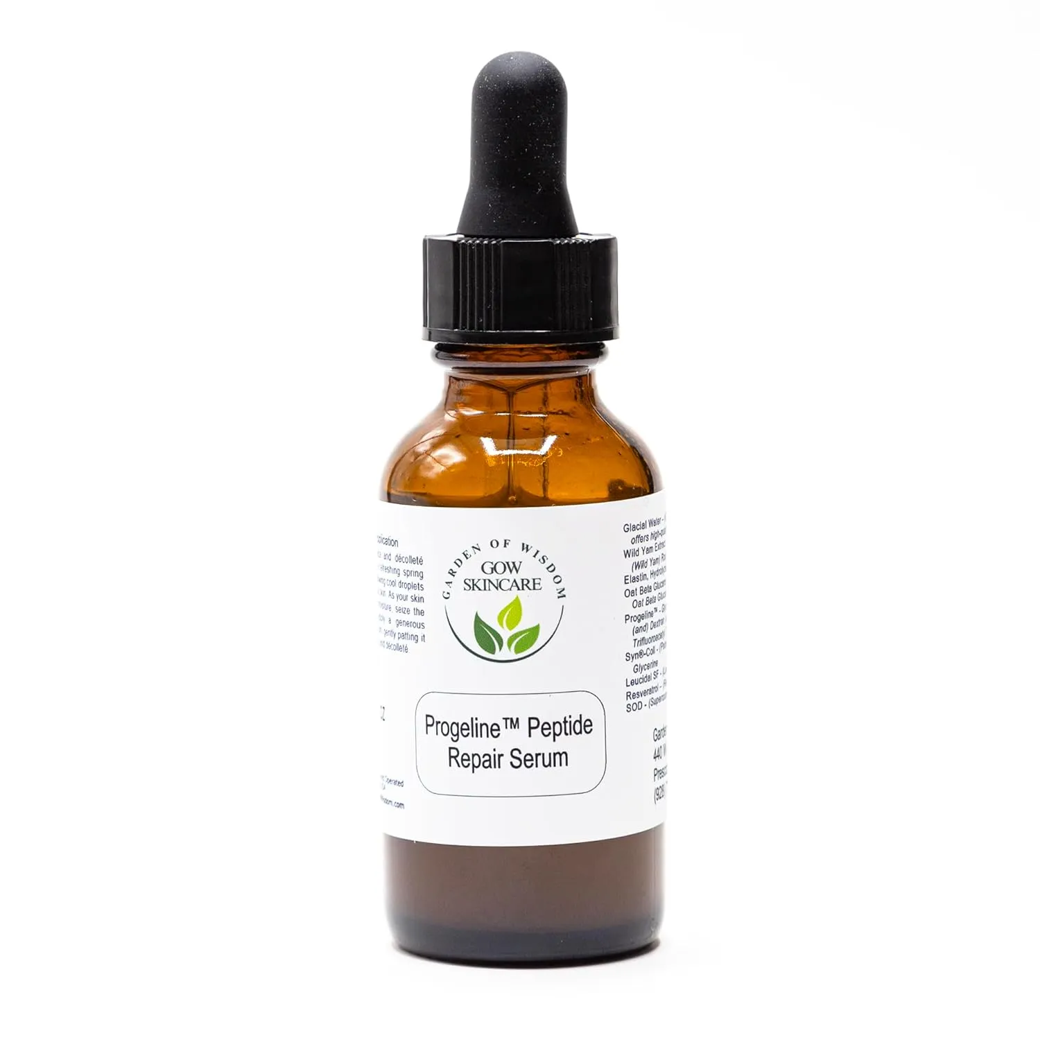 Progeline™ Peptide Repair Serum - Redefine, Renew, Rejuvenate. Target sagging, wrinkles & free radicals for firmer, youthful skin with powerful peptides & antioxidants - Garden of Wisdom 1oz