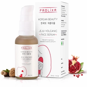 Prolixs Volcanic Lightweight Face Serum - For Pore Tightening & Brightening - Hydrates & Moisturizes Skin - Korean Skin Care Products - For All Skin Types - 30 Ml - 1.01 Fl Oz
