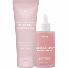 PROOT Hibiscus and Honey Firming Cream   Hibiscus and Honey Firming Serum | Hibiscus and Honey Firming Cream and Serum with Collagen Concentrated Complex