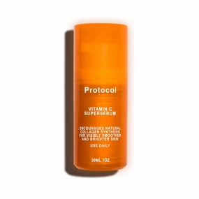 Protocol Vitamin C Serum - Brightening Serum for Face - Anti-Aging Antioxidant Formula for All Skin Types - Vegan & Cruelty-Free