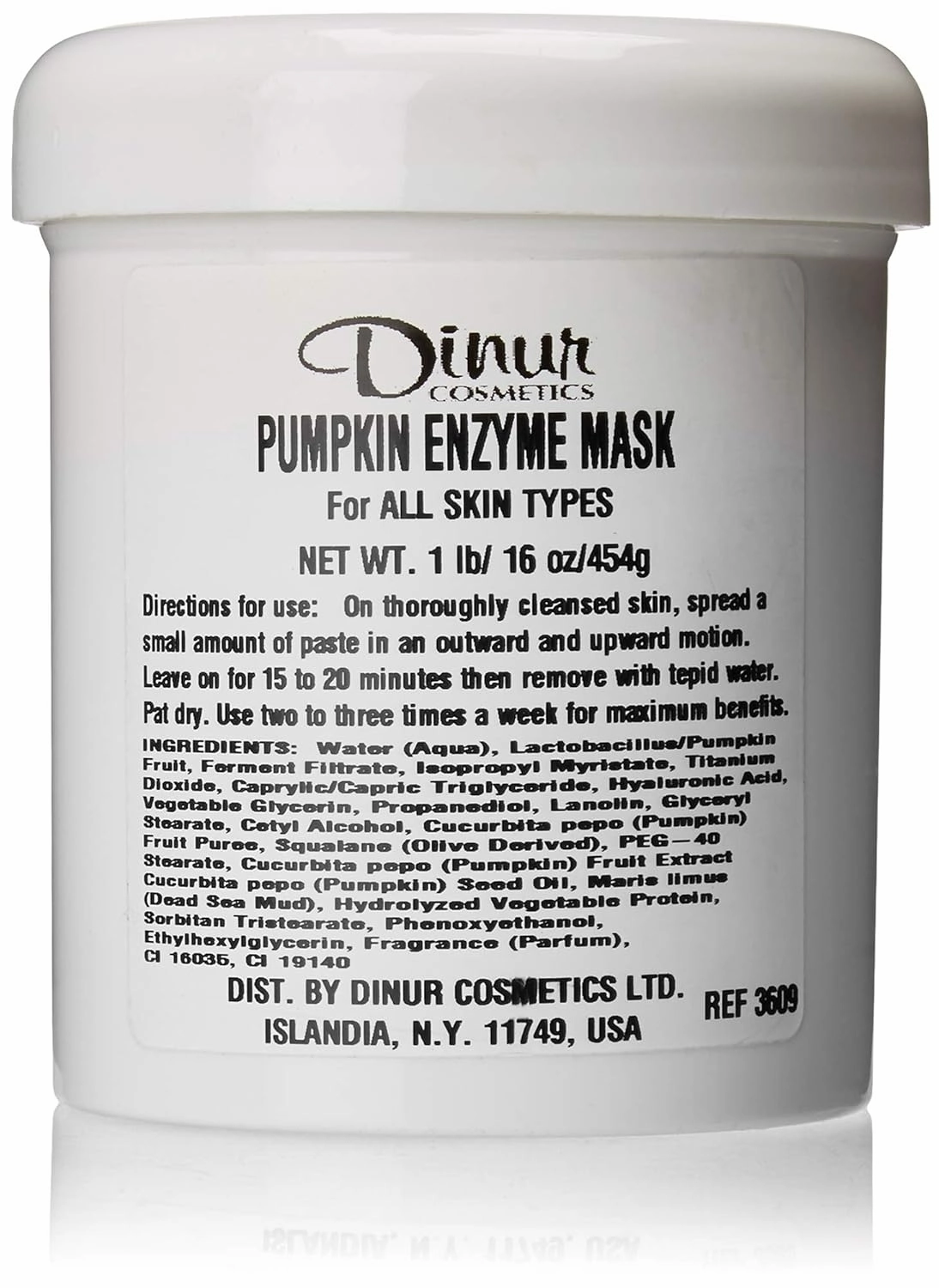 Pumpkin Enzyme Mask Suitable for All Skin Types Exfoliating & Brightening Facial Treatment 16 oz. 454 grams