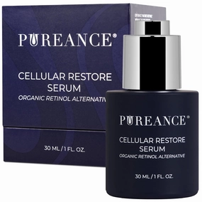 PUREANCE Organic Retinol Bakuchiol Serum for Face with Jojoba Oil, Sea Buckthorn, Bakuchiol oil I Anti Aging Collagen Booster Serum, Reduces Fine Lines & Wrinkles I 1 Fl Oz