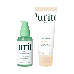 PURITO Centella Unscented Serum & PURITO Oat-in Calming Gel Cream100 ml Set