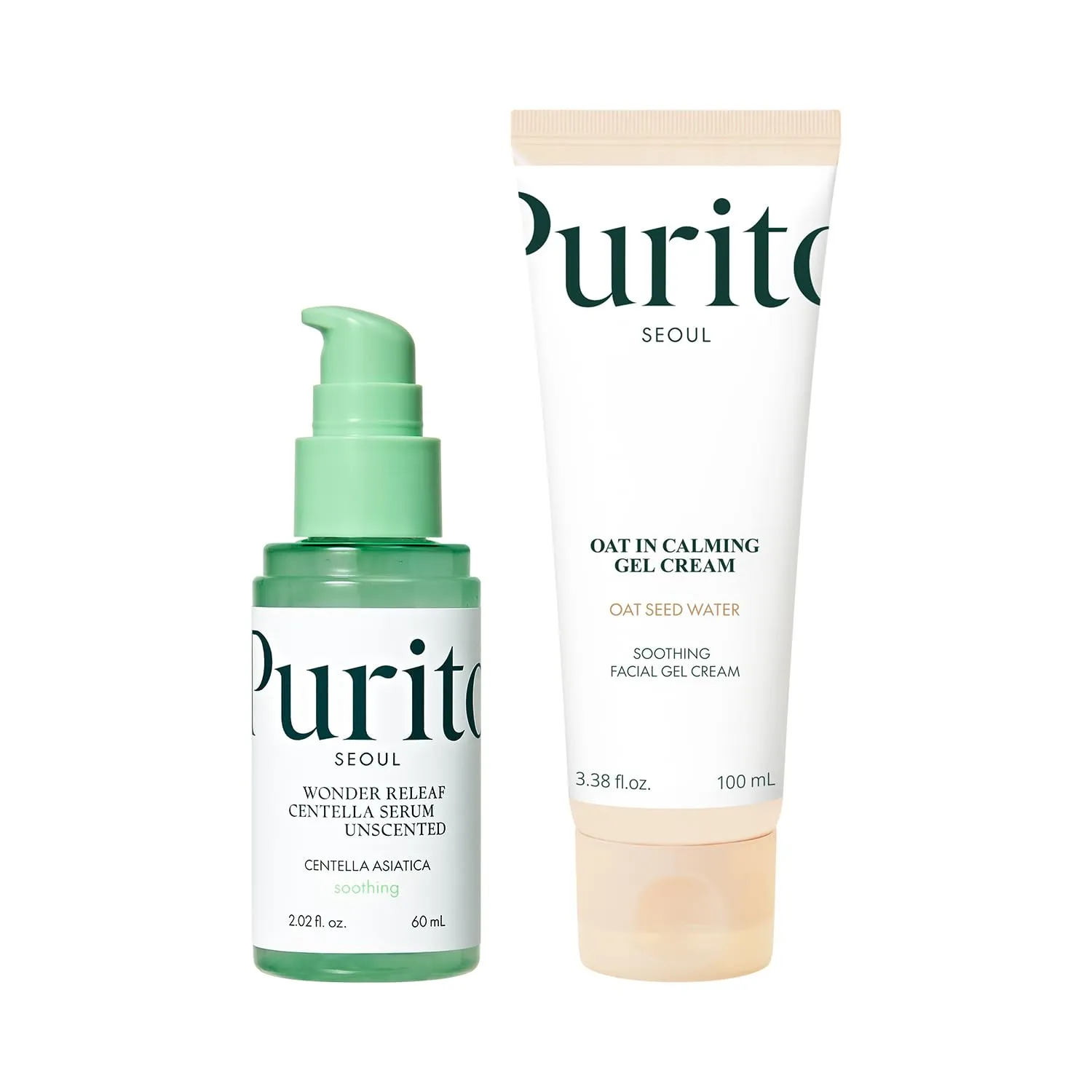 PURITO Centella Unscented Serum & PURITO Oat-in Calming Gel Cream100 ml Set