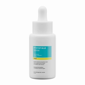R.E' EQ.UIL Pitstop Blue Copper Peptide Serum, Repairs Acne Scars & Pitted Marks, Evens Skin Tone & Reduces Blemishes, For All Skin Types, 25 Ml