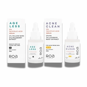 R.O.A Skincare Acne and Acne scars reducing face serums combo|AHA-BHA with 5% Mulberry Extract, Licorice Root Extract, HA| Non - comedogenic | | 60 ML each