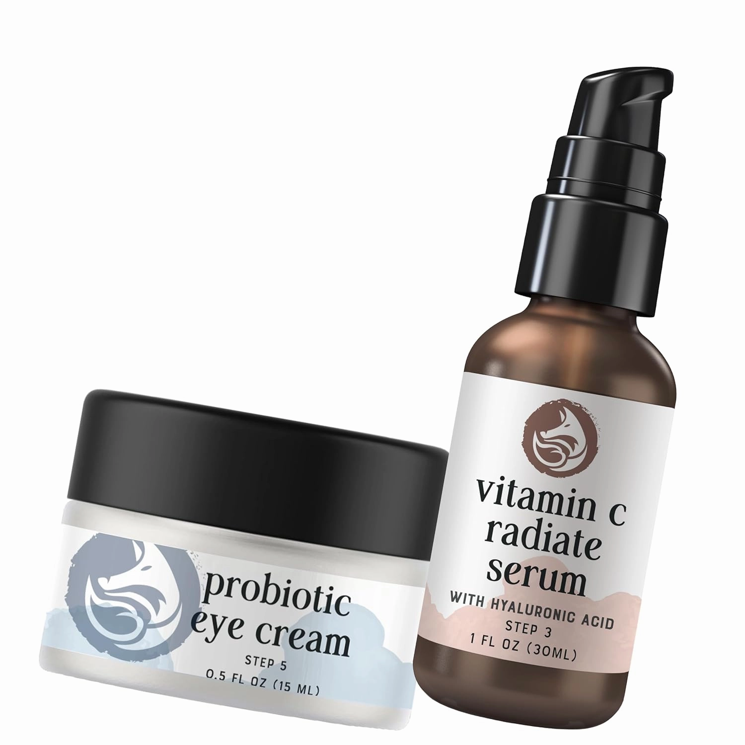 Radiant Eye & Face Duo: Probiotic Eye Cream & Vitamin C Face Serum