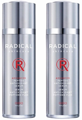 Radical Skincare Advanced Peptide Antioxidant Serum - Repairs and Smooths Skin to Reduce Wrinkles & Improve Elasticity - For All Skin Types - Paraben Free - Clinically Proven Results (1 Fl Oz, 2 Pack)