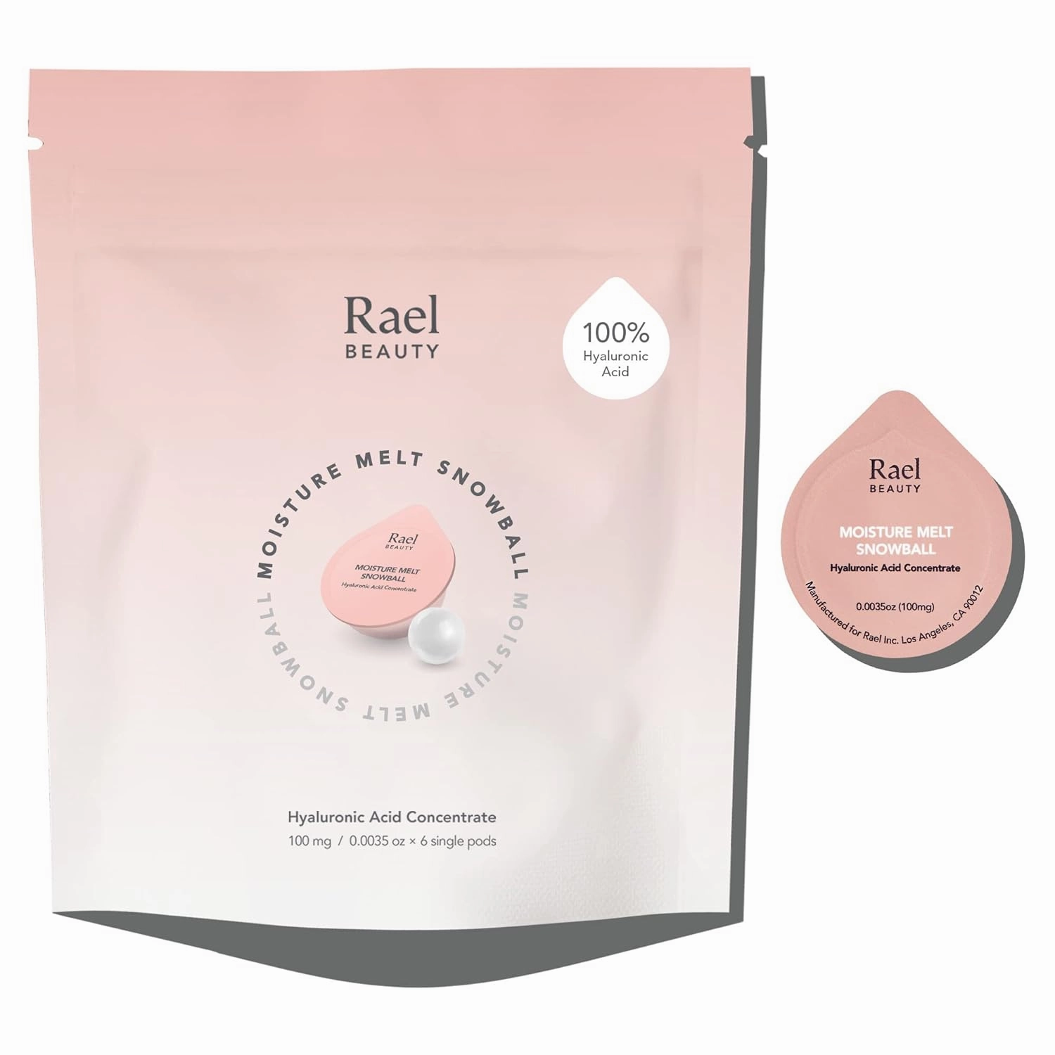 Rael Skin Care, Hyaluronic Acid - Serum for Face, Freeze dried HA Concentrate, Korean Skincare, All Skin Types, Daily Use, Hydrating, Fragrance Free, Cruelty Free Skin Care (6 count)