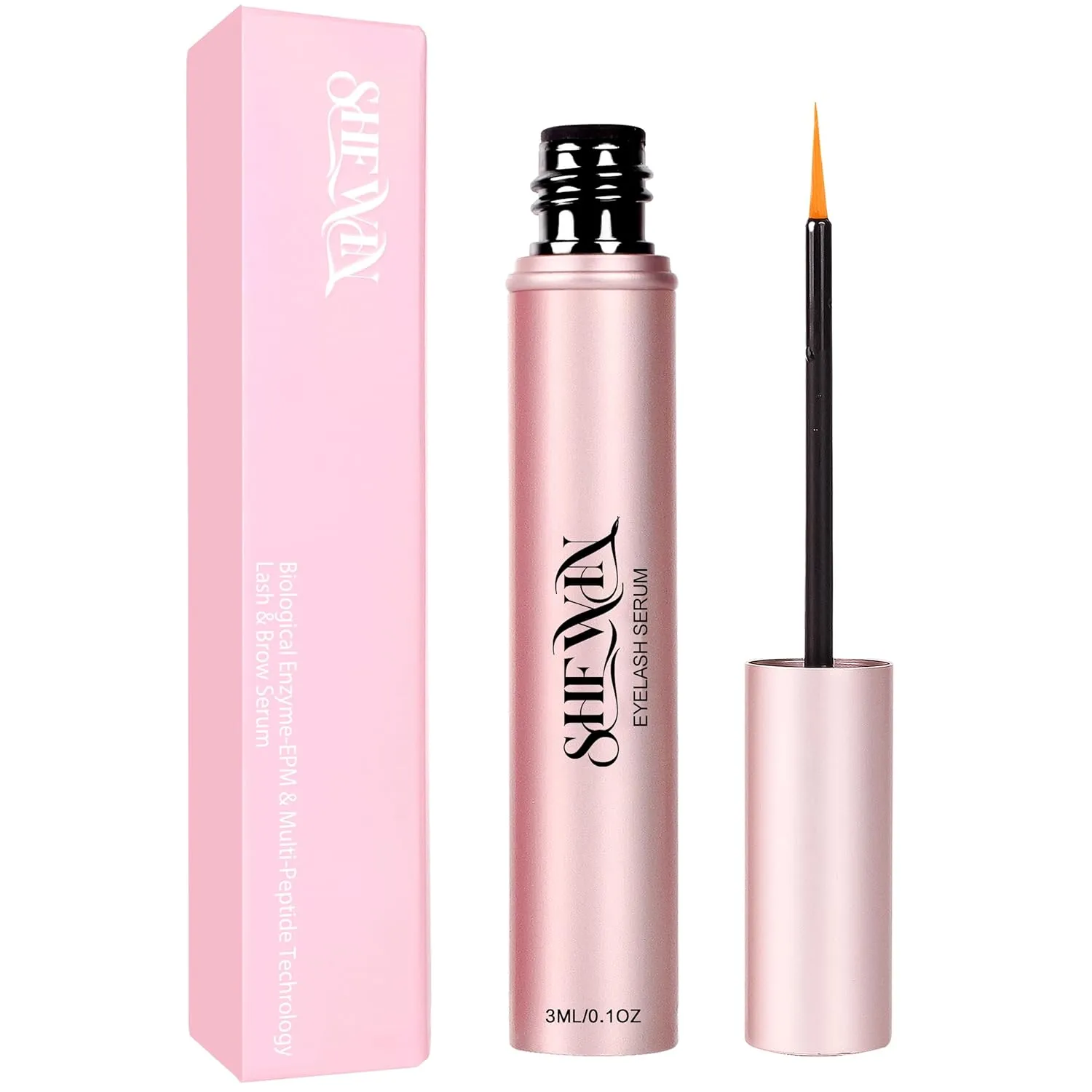 Rapid Eyelash Growth Serum Biotin - Eyebrows Enhancing Vitamins, Peptides, Amino Acids Lash for Thicker, Longer Eyelashes Eyebrows (Irritation-Free Formulated, 3ML)