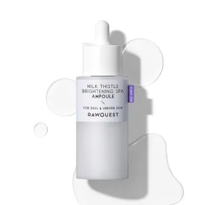 RAWQUEST- Korean Face Serum Ampoule Pore Minimizing, Anti-Aging, Elasticity, Hydration, Plump & Dewy Skin | Non-comedogenic w/ 82% Milk Thistle for Dry, Sensitive & Acne-Prone Skin, Korean Skin Care