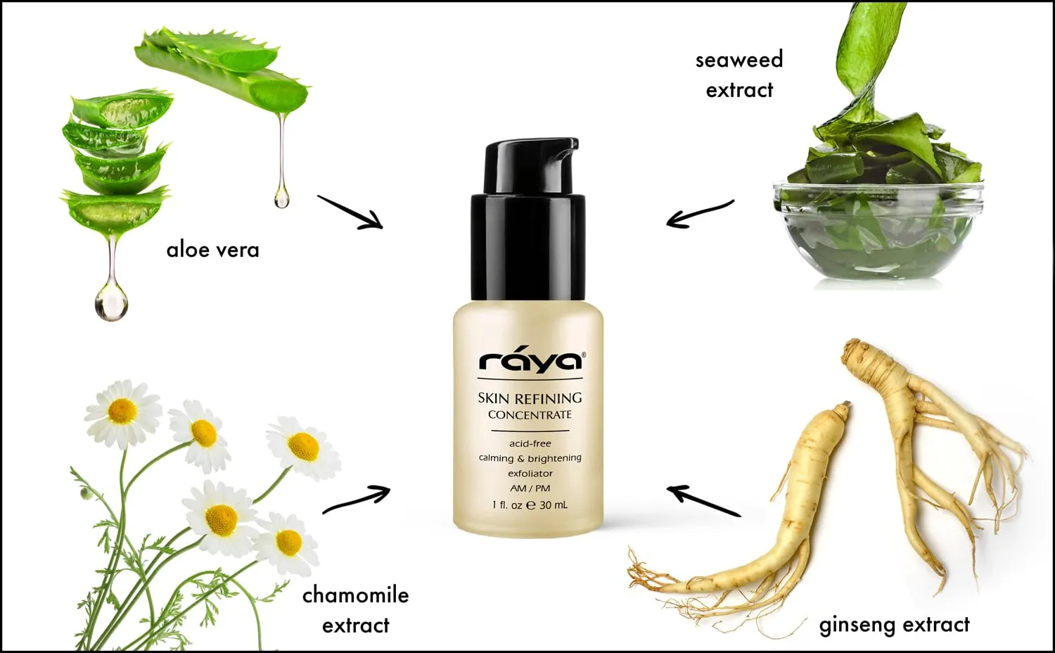 RAYA Skin Refining Concentrate (R-511) | Facial Serum for All Skin Types - Exfoliating, Pore-Minimizing & Complexion-Smoothing | Includes Vitamin C, Antioxidant, Anti Aging & Brightening Serum