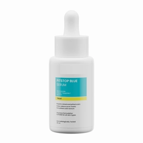 RE.EQ.UIL Pitstop Blue Copper Peptide Serum, Repairs Acne Scars & Pitted Marks, Evens Skin Tone & Reduces Blemishes, For All Skin Types, 25 Ml