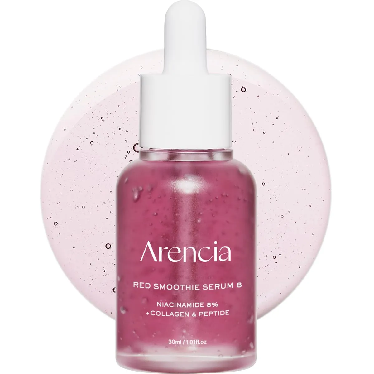Red Collagen   Peptide Smoothie Serum, 8% Niacinamide, Vitamin C, Vitamin E, lifting anti-aging serum for skin texture for glass skin