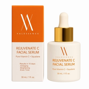 Rejuvenate C Facial Serum with Pure Vitamin C & Squalene – Brightening, Anti-Aging, Dark Spot Corrector, Hydrating Skincare, 1 fl oz