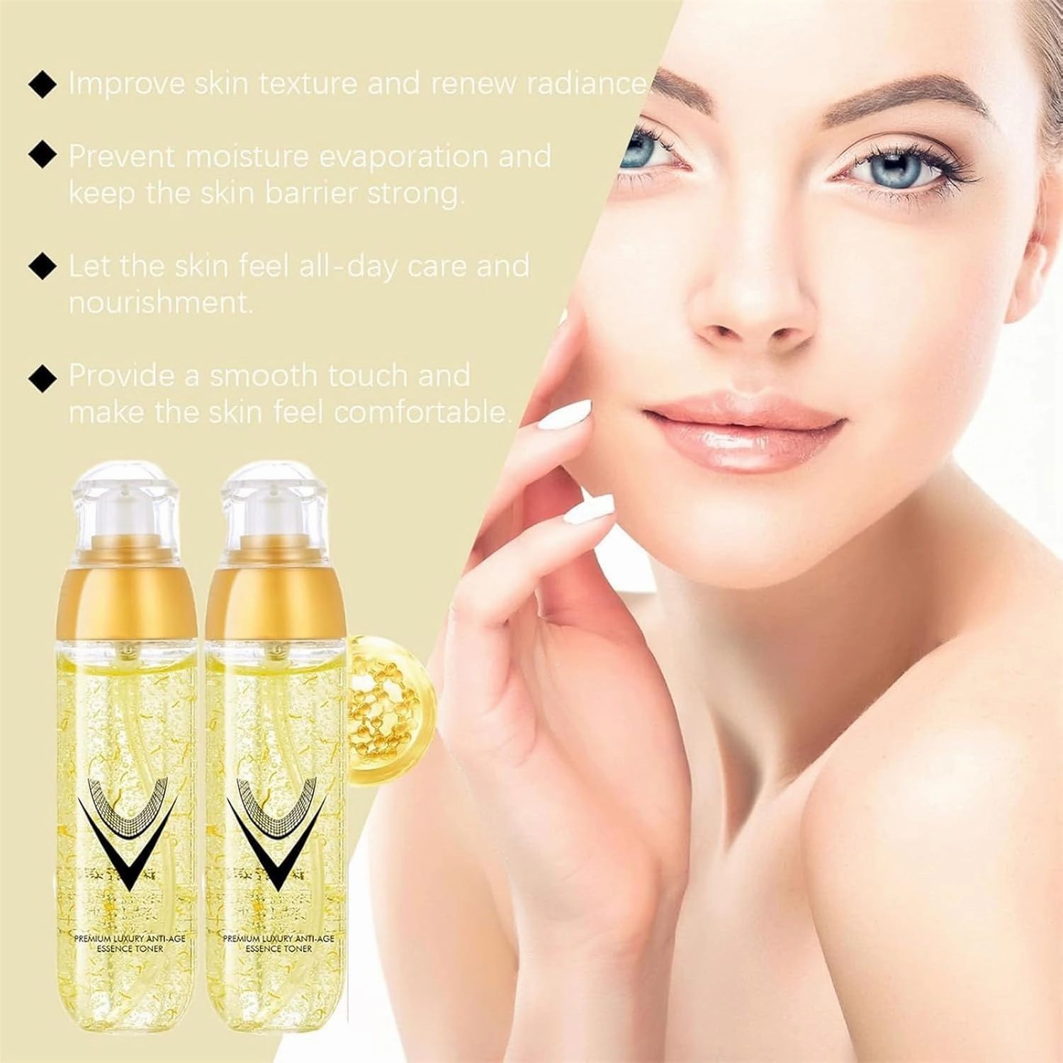 Remove Wrinkles in Seconds Ecdoin Anti-Aging Essence, Anti-Wrinkle Lift Firm Serum, Tightens and Moisturizes the Dry and Rough Skin, Deep Hydration & Repair Facial Oil (2pcs)