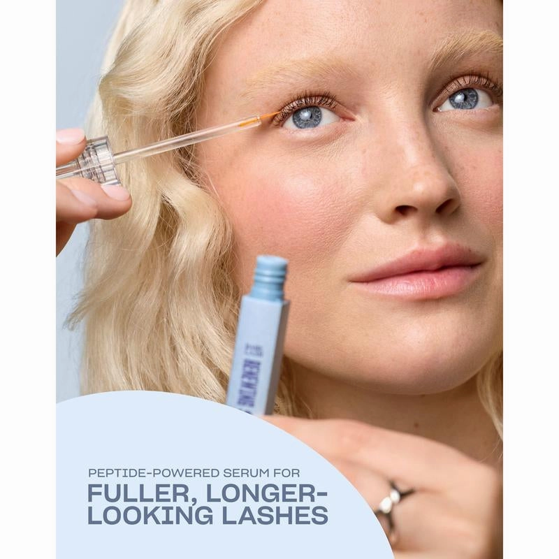 Renewing Lash Serum, Peptide-Powered Lash Serum, Support Fuller, Longer-Looking Lashes, Gentle & Effective