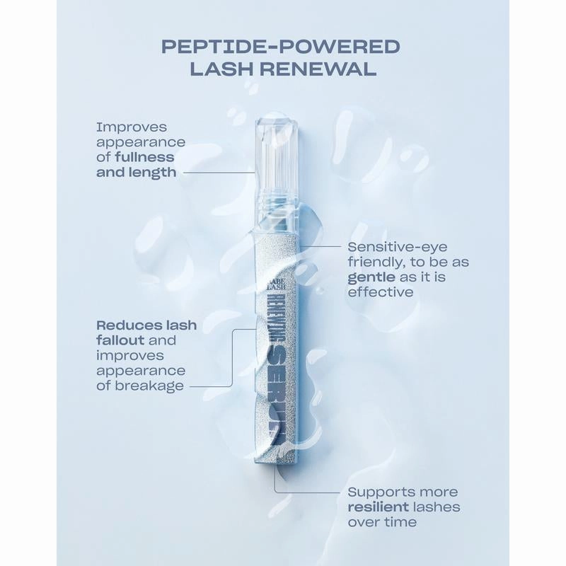 Renewing Lash Serum, Peptide-Powered Lash Serum, Support Fuller, Longer-Looking Lashes, Gentle & Effective