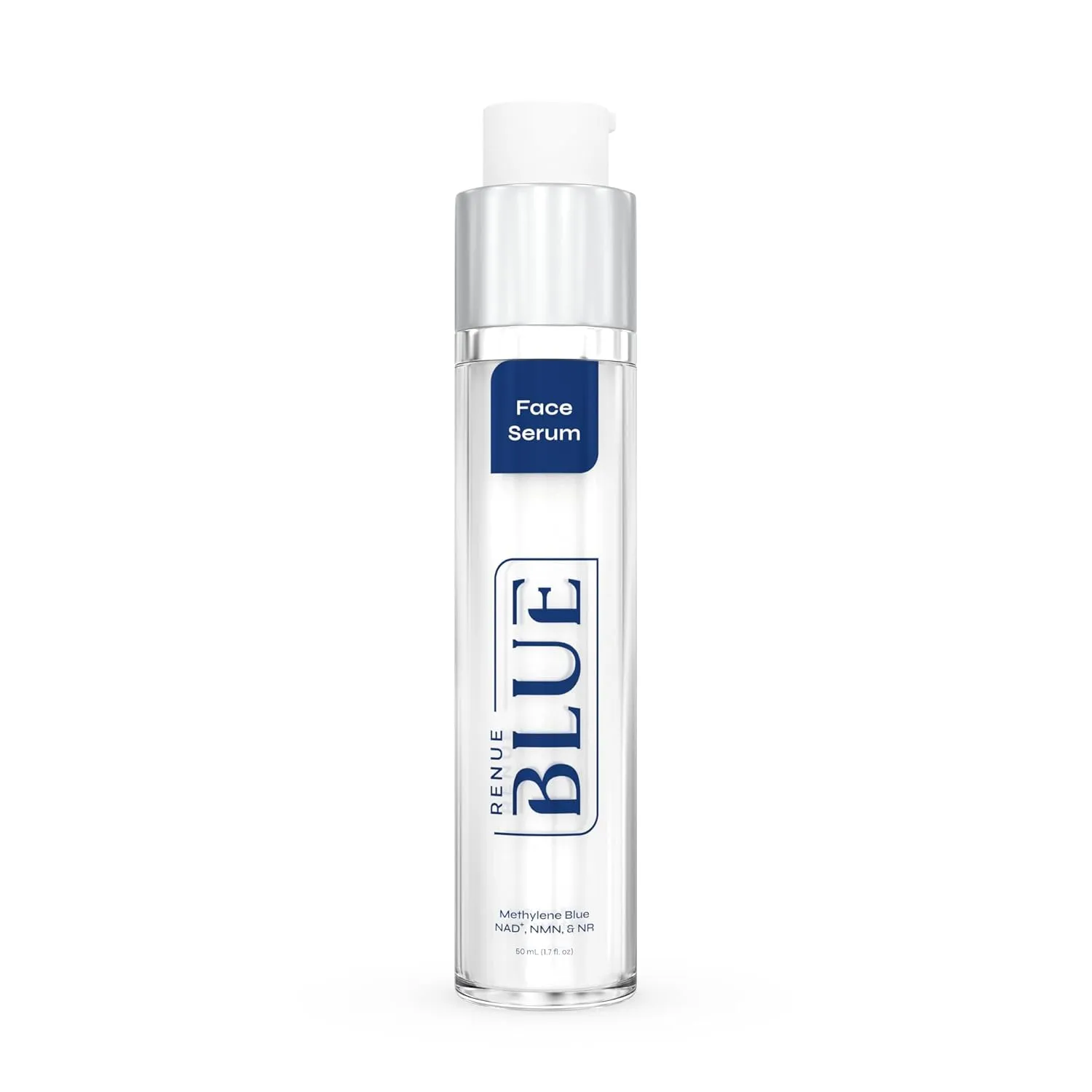 Renue Blue Methylene Blue Face and Hand Serum - Liposomal NAD  Complex and Nutrients for Skin Rejuvenation, Deep Hydration, and Anti-Aging Support