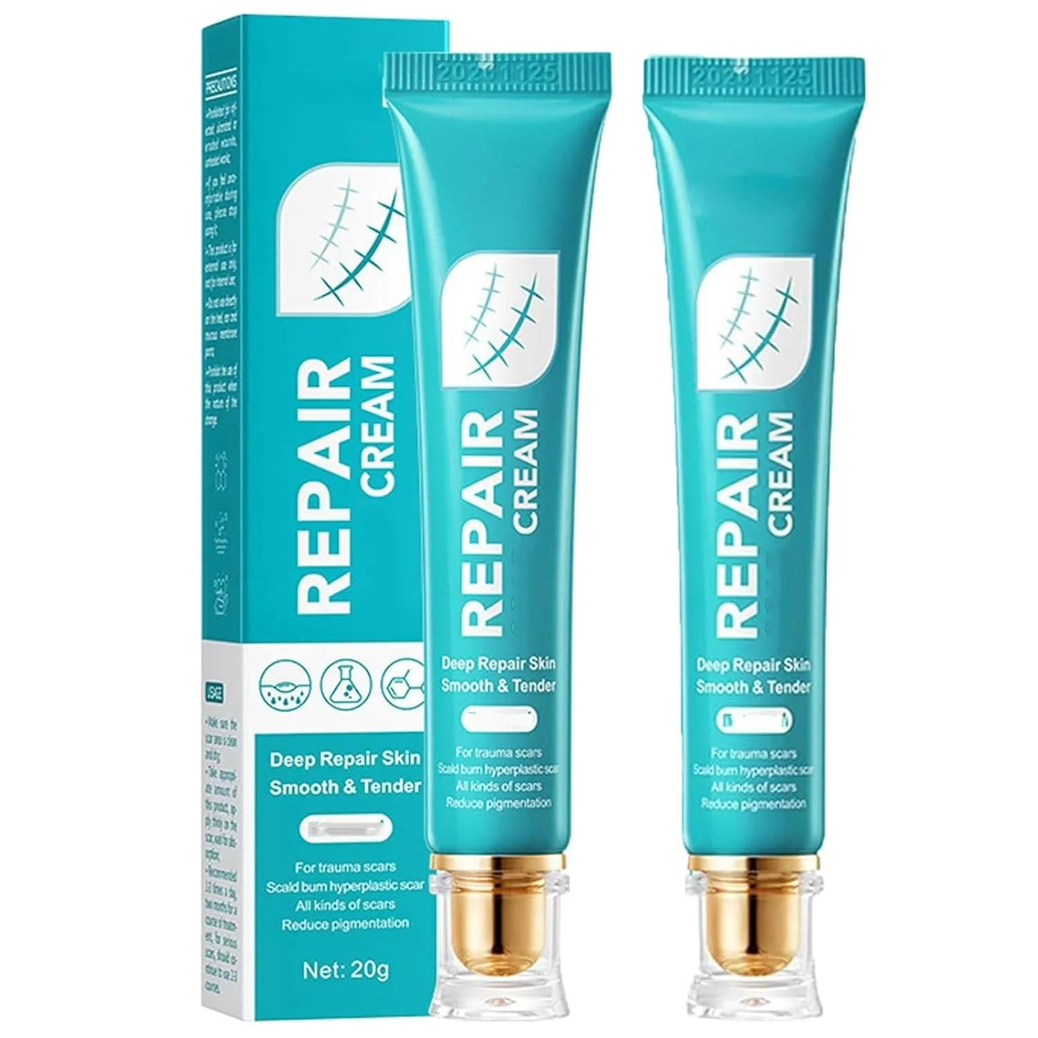 Repair Scar Cream, Scar Gel, Scar Cream for Men and Women, Skin Smoothing Firming Moisturizing (2)