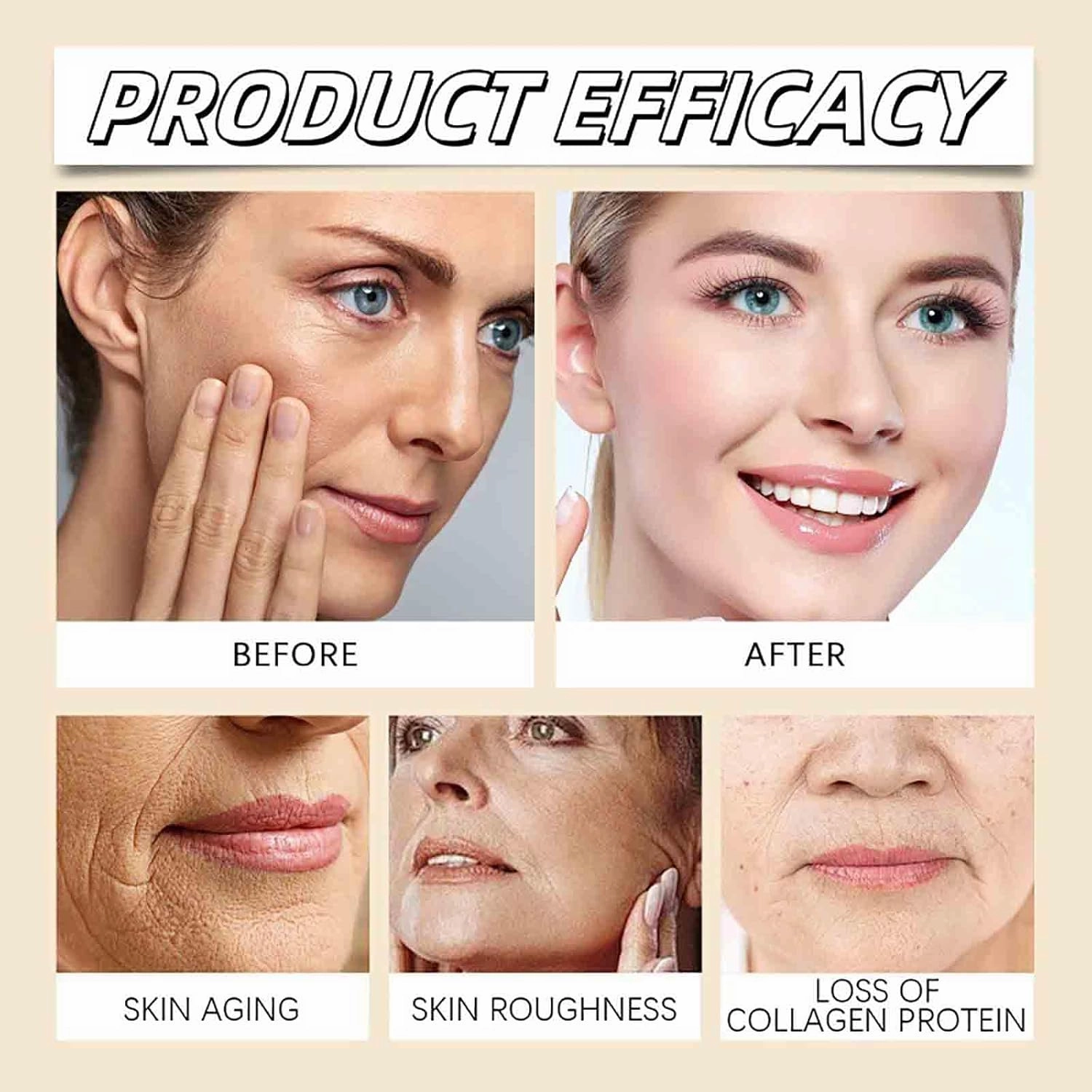 Reproccial Anti-wrinkle Firming Serum, Anti-Aging Wrinkle Night Cream, Daily Line Smoothing Skin Care, Hydrating & Lifting Neck & Décolleté Serum, Reduce fine lines and wrinkles (3pcs)