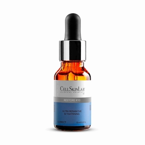 Restoring and Tightening Serum by CellSkinLab – Restore R10 - Reparative Skincare for Damaged Skin – Antiaging Solution with Ultra Clear Resveratrol 10%, Collagen and Elastin
