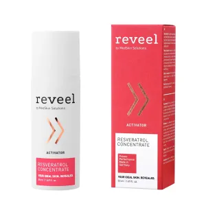 Resveratrol Concentrate by reveel – Anti-aging Serum for face - stimulates Production of Collagen for firmer & smoother skin – Facial Serum for Women & Men, 1.69 fl oz