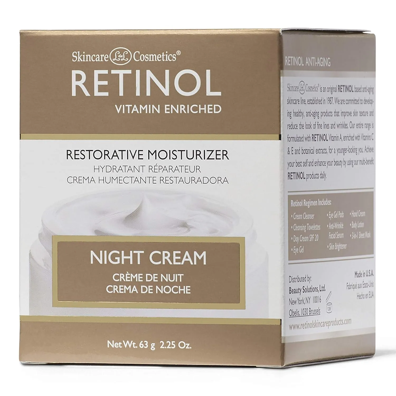 Retinol Anti-Aging Night Cream – The Original for Younger Looking Skin – Luxurious Restorative Moisturizer Works While You Sleep to Reduce Fine Lines and Other Signs of Aging